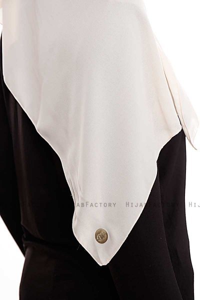 Yara - Hijab Crepe One-Piece Práctico Beige Claro
