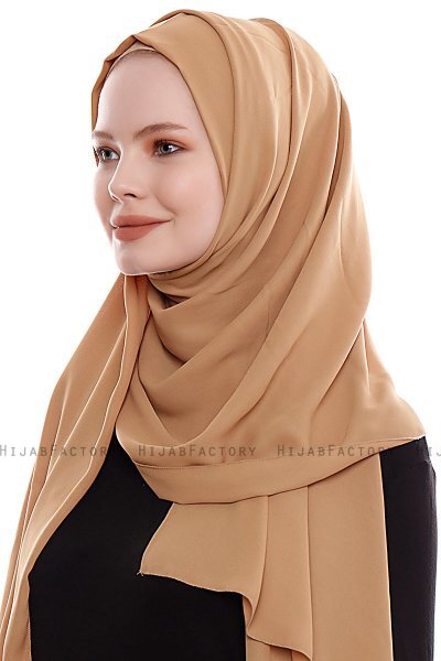 Yara - Hijab Crepe One-Piece Práctico Caramelo Ligero