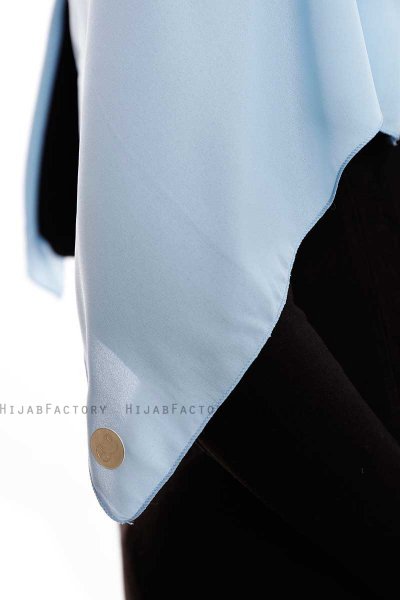 Yara - Hijab Crepe One-Piece Práctico Azul Claro