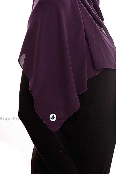 Yara - Hijab Crepe One-Piece Práctico Morado Oscuro