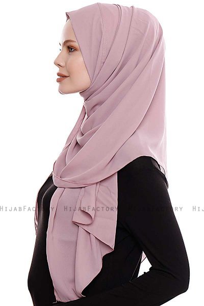 Yara - Hijab Crepe One-Piece Práctico Rosa Oscuro