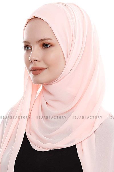 Yara - Hijab Crepe One-Piece Práctico Rosado