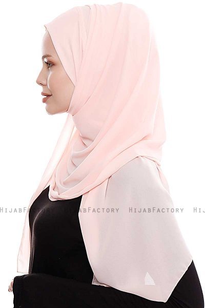 Yara - Hijab Crepe One-Piece Práctico Rosado