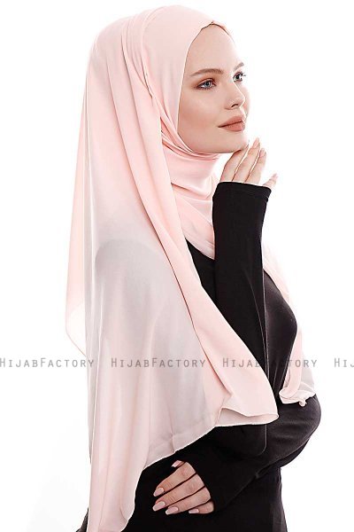 Yara - Hijab Crepe One-Piece Práctico Rosado