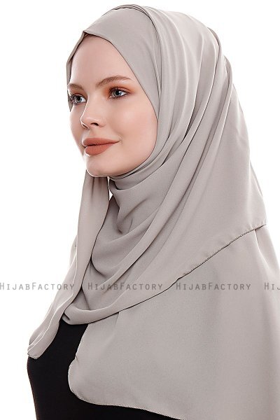 Yara - Hijab Crepe One-Piece Práctico Sand