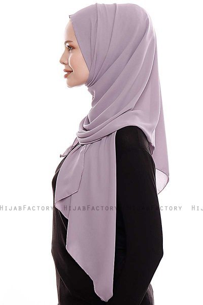 Yara - Hijab Crepe One-Piece Práctico Piedra Gris