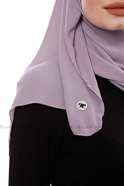 Yara - Hijab Crepe One-Piece Práctico Piedra Gris