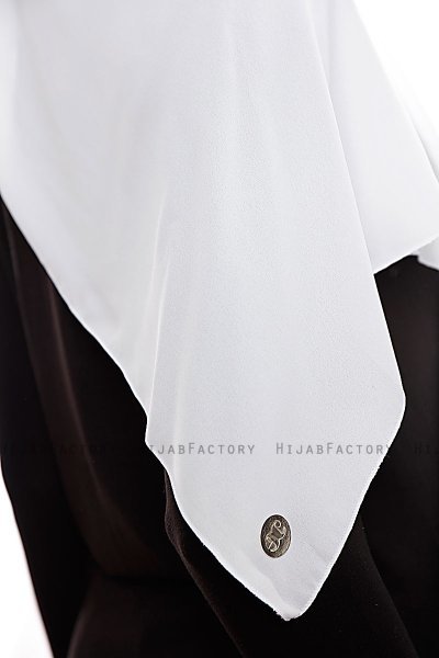 Yara - Hijab Crepe One-Piece Práctico Blanco