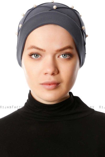 Yaren - Turbante Crepe Chiffon Antracita - Sehr-i Sal