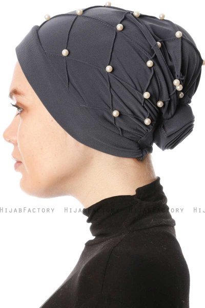 Yaren - Turbante Crepe Chiffon Antracita - Sehr-i Sal