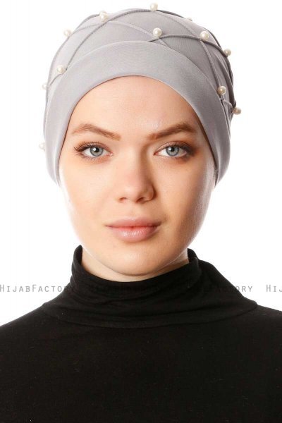 Yaren - Turbante Crepe Chiffon Gris - Sehr-i Sal