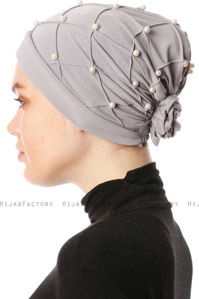 Yaren - Turbante Crepe Chiffon Gris - Sehr-i Sal