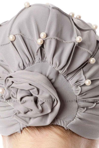 Yaren - Turbante Crepe Chiffon Gris - Sehr-i Sal