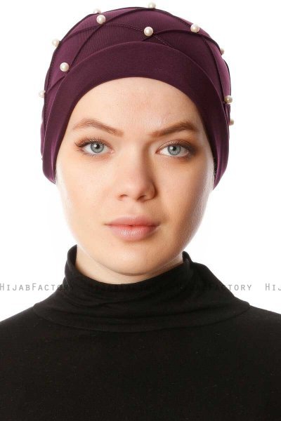 Yaren - Turbante Crepe Chiffon Púrpura - Sehr-i Sal