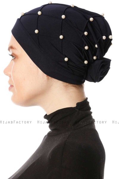 Yaren - Turbante Crepe Chiffon Azul Marino - Sehr-i Sal