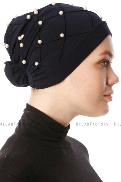 Yaren - Turbante Crepe Chiffon Azul Marino - Sehr-i Sal