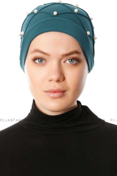Yaren - Turbante Crepe Chiffon Verde Oscuro - Sehr-i Sal