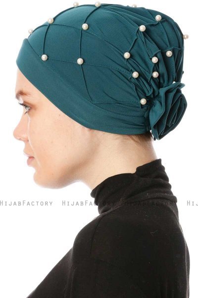 Yaren - Turbante Crepe Chiffon Verde Oscuro - Sehr-i Sal