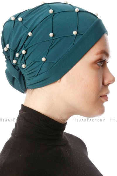 Yaren - Turbante Crepe Chiffon Verde Oscuro - Sehr-i Sal