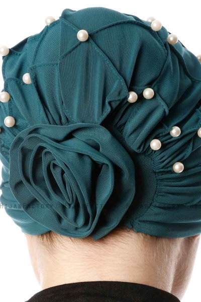 Yaren - Turbante Crepe Chiffon Verde Oscuro - Sehr-i Sal