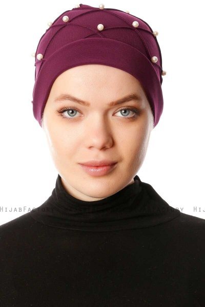 Yaren - Turbante Crepe Chiffon Ciruelas - Sehr-i Sal