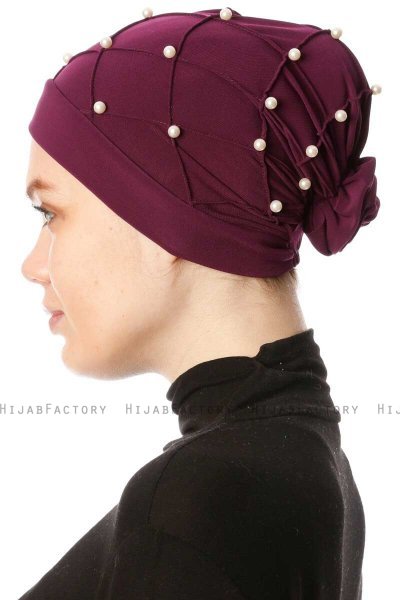 Yaren - Turbante Crepe Chiffon Ciruelas - Sehr-i Sal