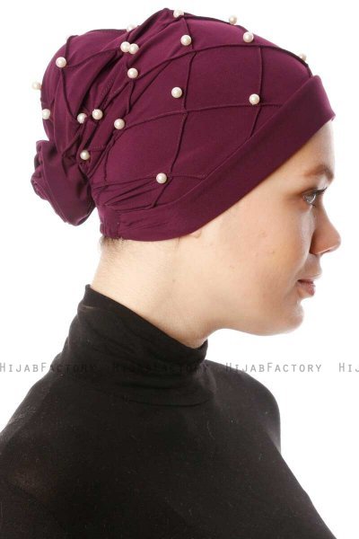 Yaren - Turbante Crepe Chiffon Ciruelas - Sehr-i Sal