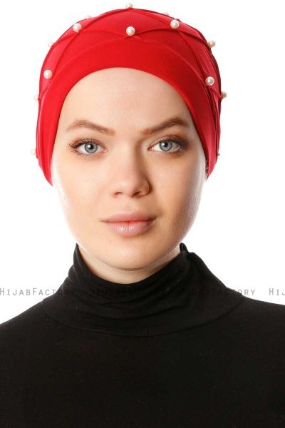 Yaren - Turbante Crepe Chiffon Rojo - Sehr-i Sal