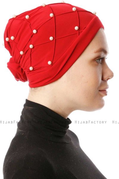 Yaren - Turbante Crepe Chiffon Rojo - Sehr-i Sal