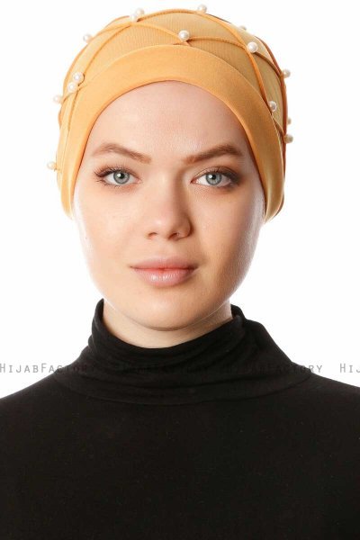 Yaren - Turbante Crepe Chiffon Mostaza - Sehr-i Sal