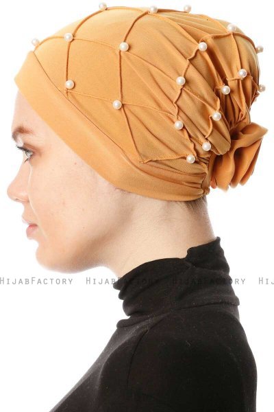 Yaren - Turbante Crepe Chiffon Mostaza - Sehr-i Sal
