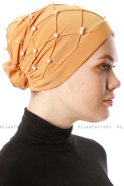Yaren - Turbante Crepe Chiffon Mostaza - Sehr-i Sal