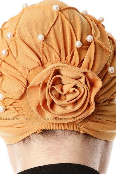 Yaren - Turbante Crepe Chiffon Mostaza - Sehr-i Sal