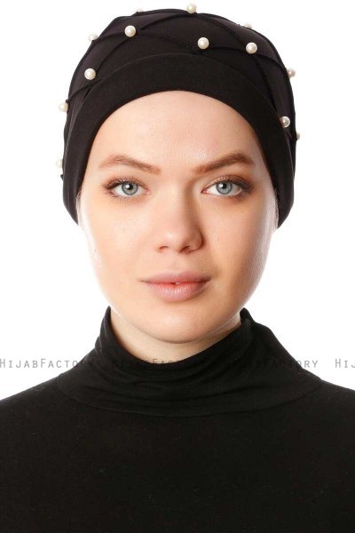 Yaren - Turbante Crepe Chiffon Negro - Sehr-i Sal