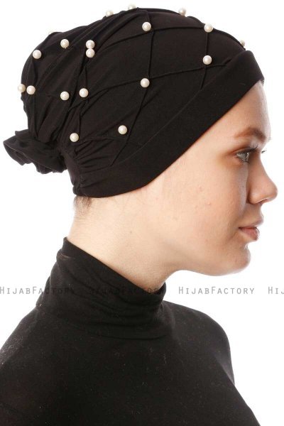 Yaren - Turbante Crepe Chiffon Negro - Sehr-i Sal