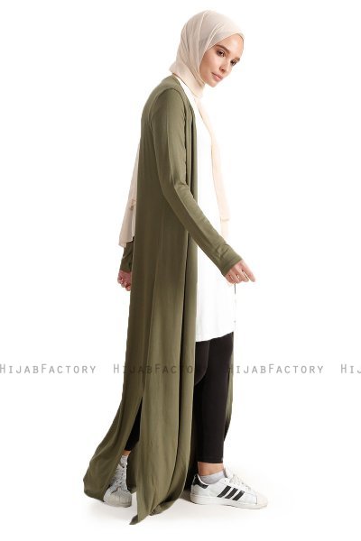 Yasmin - Cardigan Larga Khaki