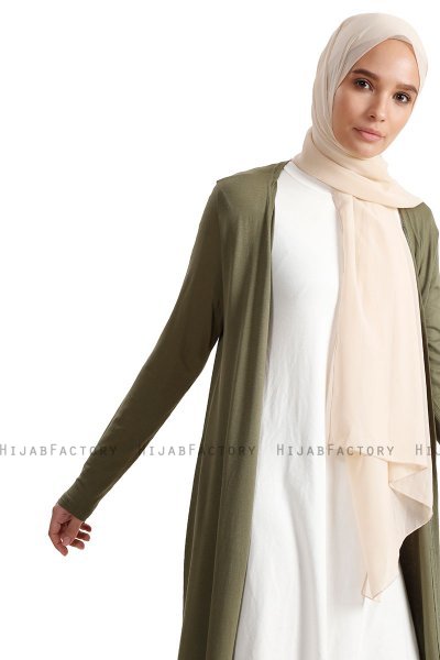 Yasmin - Cardigan Larga Khaki