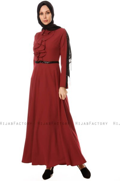 Yussra - Vestido Burdeos - Burun