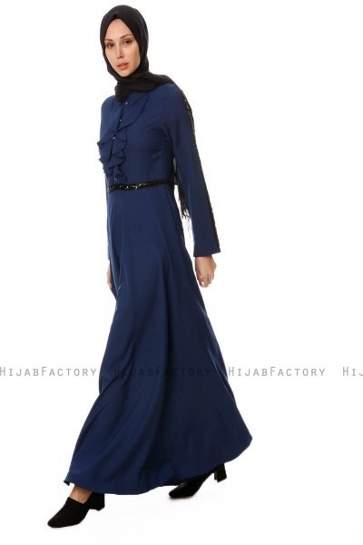 Yussra - Vestido Azul Marino - Burun
