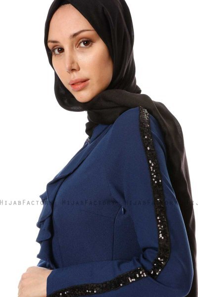 Yussra - Vestido Azul Marino - Burun