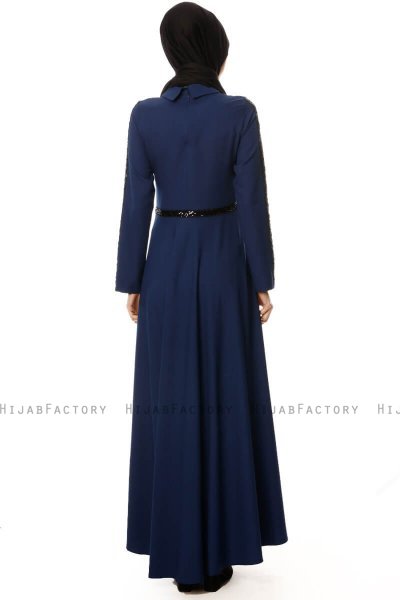 Yussra - Vestido Azul Marino - Burun