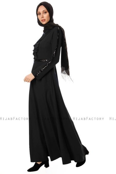 Yussra - Vestido Negro - Burun