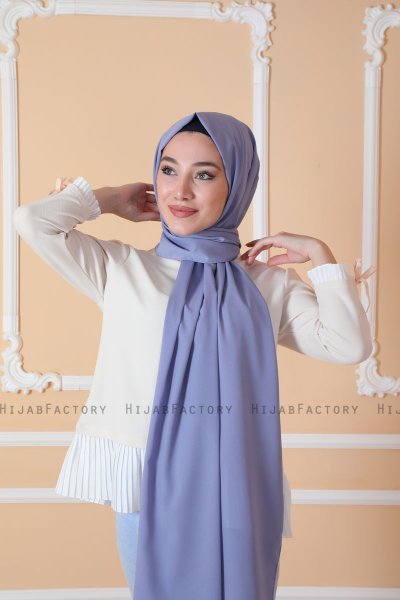 Zahra - Hijab De Crepe Denim - Mirach