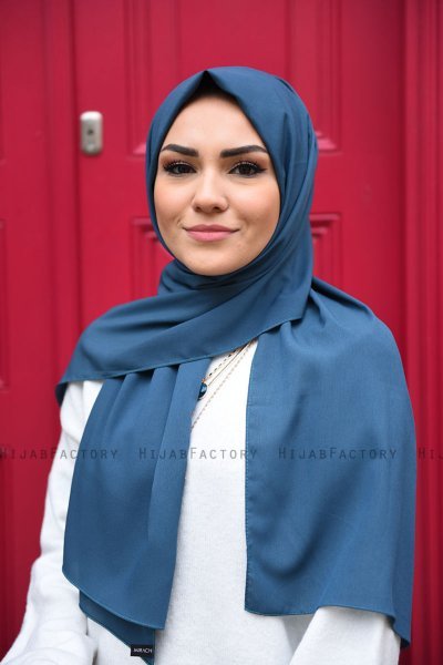 Zahra - Hijab De Crepe Petrol Verde - Mirach