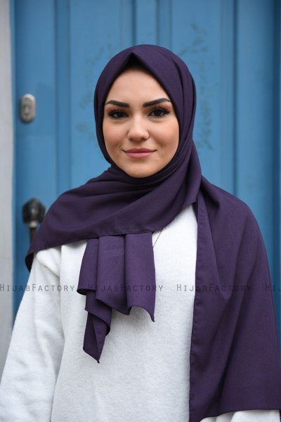 Zahra - Hijab De Crepe Ciruelas - Mirach