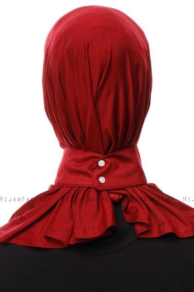 Zeliha - Hijab Práctico Viscosa Burdeos