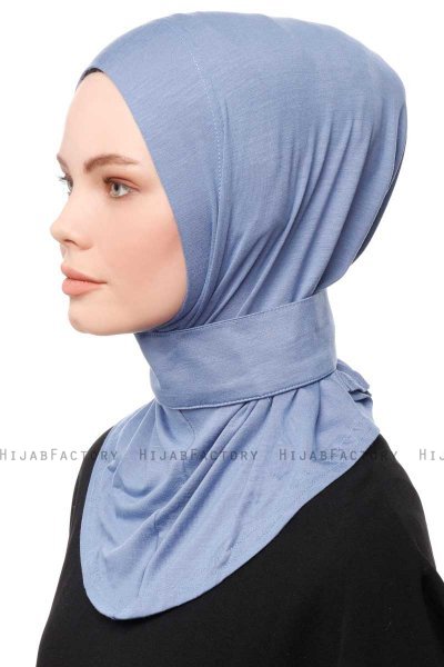 Zeliha - Hijab Práctico Viscosa Indigo