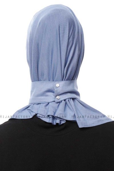 Zeliha - Hijab Práctico Viscosa Indigo