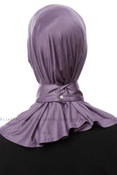 Zeliha - Hijab Práctico Viscosa Púrpura