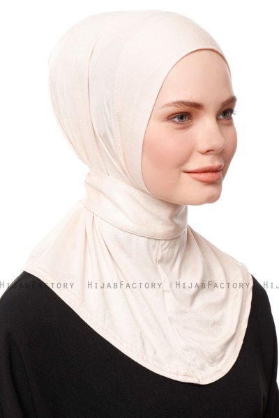 Zeliha - Hijab Práctico Viscosa Beige Claro